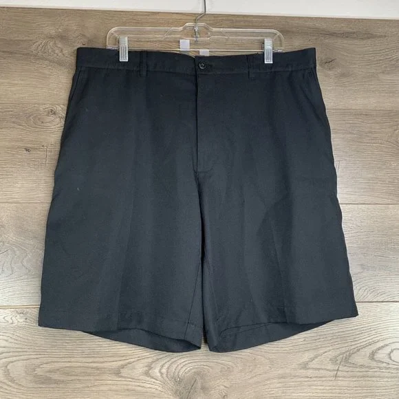 PGA Tour Shorts Mens Size 36 Black Golf Chino Flat Front Casual Cargo 5 pockets - Picture 2 of 9